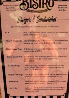 Lakeside Bistro menu