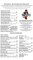 Maxine's On Shine menu