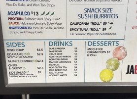 Jaburritos Sushi Burritos menu