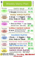 King Of Wings menu