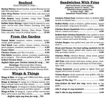 The Original J.r. Crickets In Midtown Atlanta menu