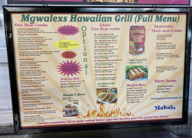 Mgwalexs Hawaiian Grill menu