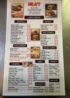 Mr G's menu