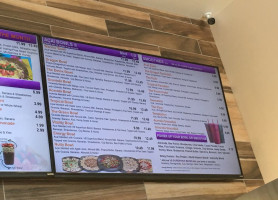 Vitality Bowls menu