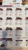 Vitality Bowls menu