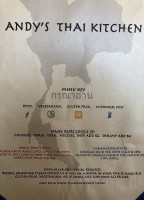 Andy's Thai Kitchen menu