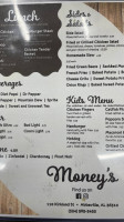 Money's Grill, Llc menu