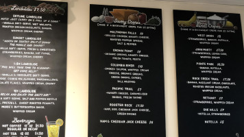 Mcbee's Shakes Crêpes Cones menu