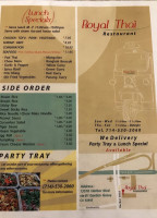 Royal And Banquet menu