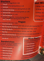 Pinto Thai Bistro menu