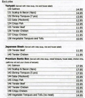 Shinju menu