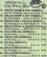 Tu Tai menu