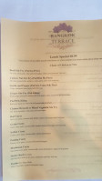 Bangkok Terrace menu