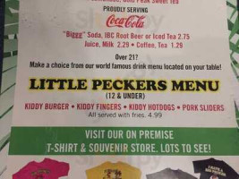 Big Pecker's Grill menu