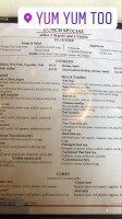 Yum Yum menu