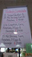 Hnina's Seafood Inc. menu