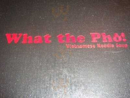 What The Pho. menu