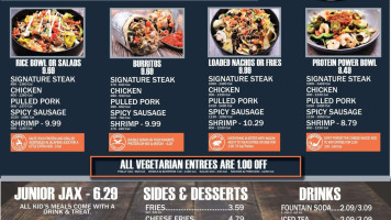 Pepperjax Grill menu