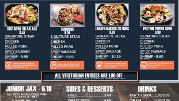 Pepperjax Grill menu