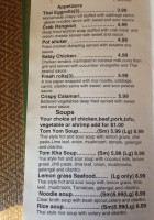 Sawaddee Thai Cuisine menu