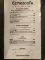 Gervasoni's menu