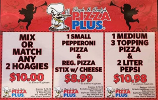 Pizza Plus menu