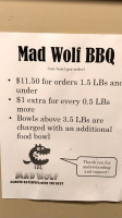 Mad Wolf Mongolian Barbecue menu