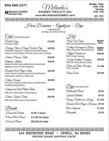 Melinda's Gourmet Specialty Deli menu