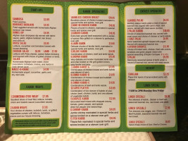 Aleppo Grill menu