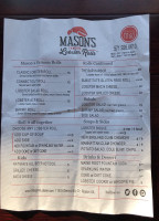 Mason’s Famous Lobster Rolls menu