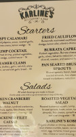 Karline's Restaurant And Bar menu