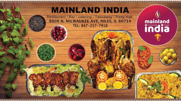 Mainland India Restaurant/bar menu