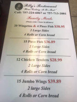 Northside Lounge menu