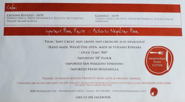 Pizzeria Da Marco menu