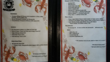 King Of The Sea menu