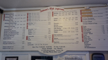 Burncoat Pizza menu