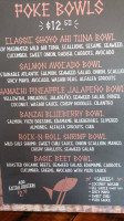 Playa Bowls menu