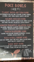 Playa Bowls menu