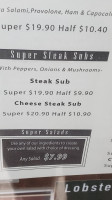 New York Super Subs menu