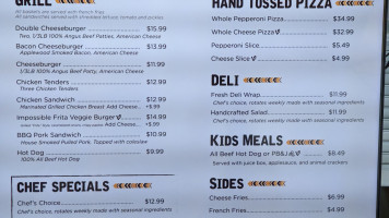 Oasis Grill menu