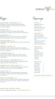 Nordic Brew Works menu