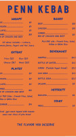 Penn Kebab menu