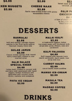 Palm Palace Indian Resturant menu