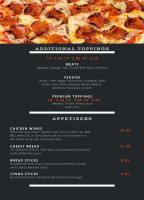 Popa Jim's Pizza menu