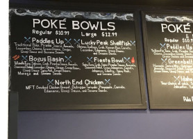 Paddles Up Poke menu