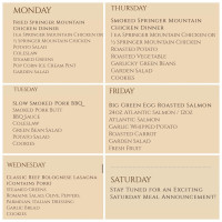 Canoe menu