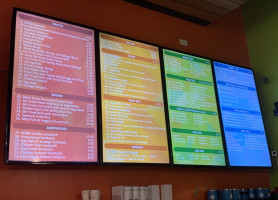 Tony's Burgers menu