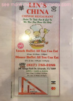 Lins China menu