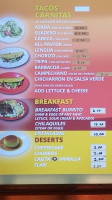 Tacos Df menu