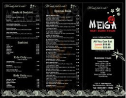 Meiga Sushi menu